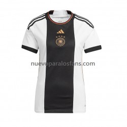 Camiseta de Fútbol Alemania Mujer Casa Copa Mundial 2022 Manga Corta