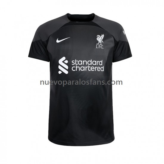 Camiseta de Fútbol Liverpool Portero Hombre Exterior 2022-2023 Manga Corta