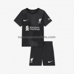 Camiseta de Fútbol Liverpool Portero Niño Exterior 2022-2023 Manga Corta