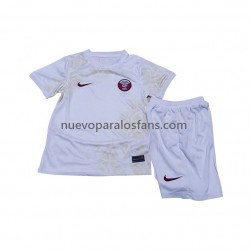 Camiseta de Fútbol Catar Niño Exterior Copa Mundial 2022 Manga Corta