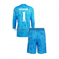 Camiseta de Fútbol Real Madrid Courtois 1 Portero Niño Casa 2022-2023 Manga Larga