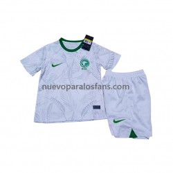 Camiseta de Fútbol Arabia Saudita Niño Casa Copa Mundial 2022 Manga Corta
