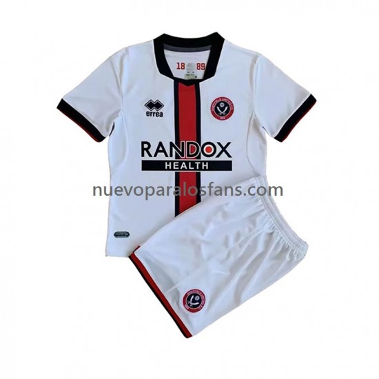 Camiseta de Fútbol Sheffield United Niño Exterior 2022-2023 Manga Corta