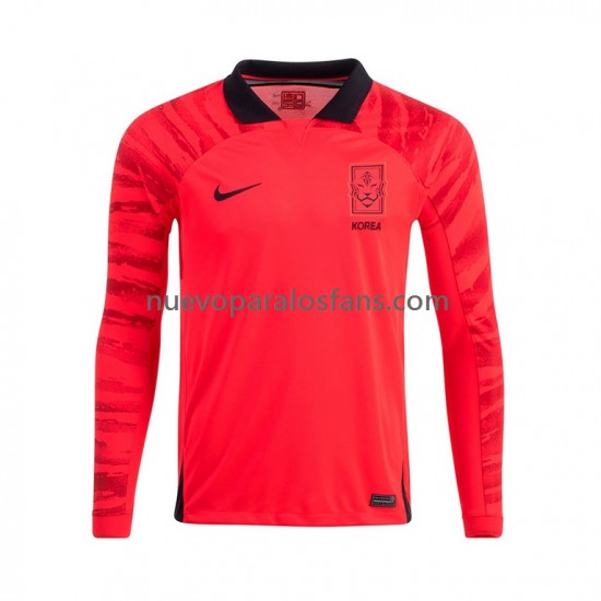 Camiseta de Fútbol Corea Del Sur Hombre Casa Copa Mundial 2022 Manga Larga