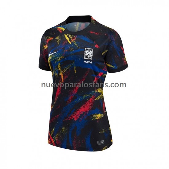 Camiseta de Fútbol Corea Del Sur Mujer Exterior Copa Mundial 2022 Manga Corta