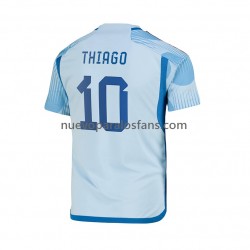 Camiseta de Fútbol España Thiago 10 Hombre Exterior Copa Mundial 2022 Manga Corta