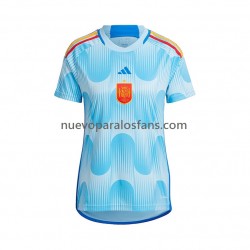 Camiseta de Fútbol España Mujer Exterior Copa Mundial 2022 Manga Corta