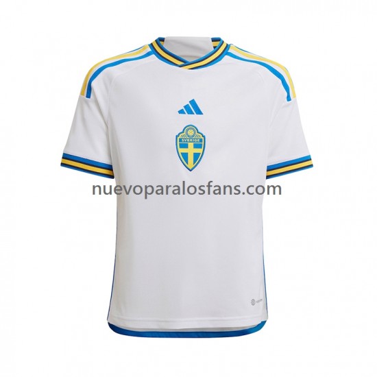 Camiseta de Fútbol Suecia Hombre Exterior 2022-2023 Manga Corta
