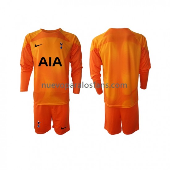 Camiseta de Fútbol Tottenham Hotspur Portero Niño Exterior 2022-2023 Manga Larga