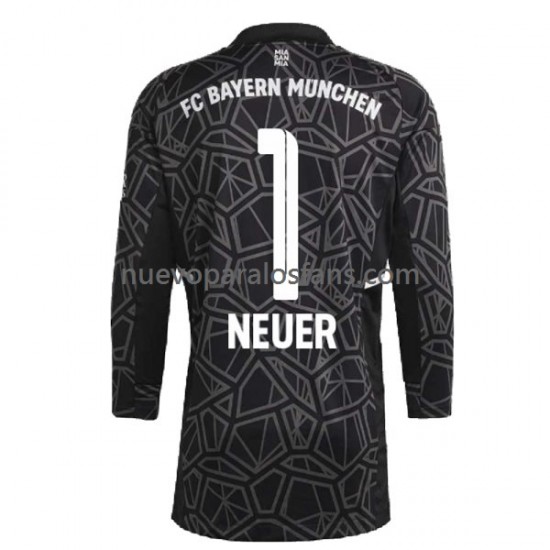 Camiseta de Fútbol Bayern de Múnich Manuel Neuer 1 Portero Hombre Exterior 2022-2023 Manga Larga