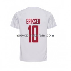 Camiseta de Fútbol Dinamarca Christian Eriksen 10 Hombre Exterior Copa Mundial 2022 Manga Corta