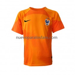 Camiseta de Fútbol Francia Portero Hombre Exterior Copa Mundial 2022 Manga Corta
