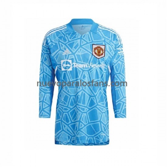 Camiseta de Fútbol Manchester United Portero Hombre Casa 2022-2023 Manga Larga
