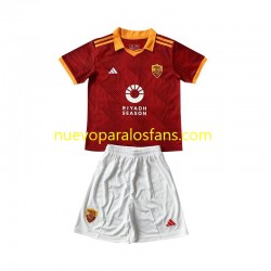 Camiseta de Fútbol AS Roma Niño Cuarto 2023-2024 Manga Corta