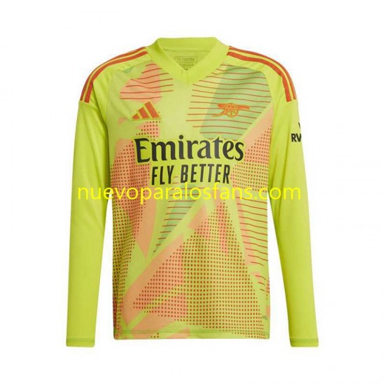 Camiseta de Fútbol Arsenal Portero Hombre Casa 2024-2025 Manga Larga