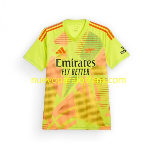 Camiseta de Fútbol Arsenal Portero Hombre Casa 2024-2025 Manga Corta