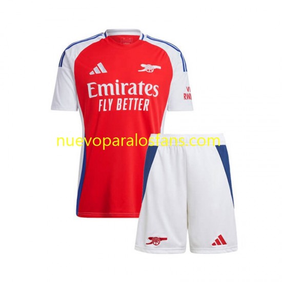 Camiseta de Fútbol Arsenal Niño Casa 2024-2025 Manga Corta