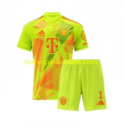 Camiseta de Fútbol Bayern de Múnich Manuel Neuer 1 Portero Niño Casa 2024-2025 Manga Corta
