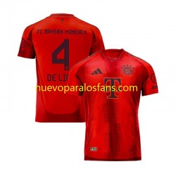 Camiseta de Fútbol Bayern de Múnich Matthijs de Ligt 4 Hombre Casa 2024-2025 Manga Corta
