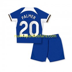 Camiseta de Fútbol Chelsea Cole Palmer 20 Niño Casa 2023-2024 Manga Corta