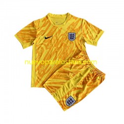 Camiseta de Fútbol Inglaterra Portero Niño Exterior Euro 2024 Manga Corta