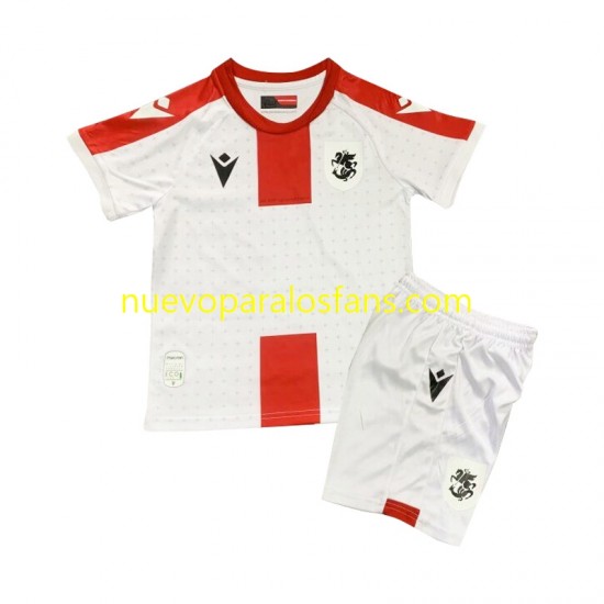 Camiseta de Fútbol Georgia Niño Casa 2024 Manga Corta