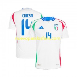 Camiseta de Fútbol Italia Chiesa 14 Hombre Exterior Euro 2024 Manga Corta