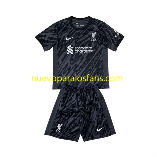 Camiseta de Fútbol Liverpool Portero Niño Casa 2024-2025 Manga Corta