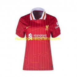 Camiseta de Fútbol Liverpool Mujer Casa 2024-2025 Manga Corta