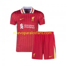 Camiseta de Fútbol Liverpool Niño Casa 2024-2025 Manga Corta