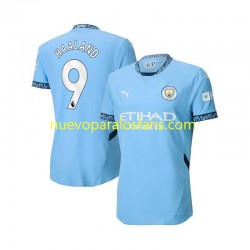 Camiseta de Fútbol Manchester City Erling Haaland 9 Hombre Casa 2024-2025 Manga Corta