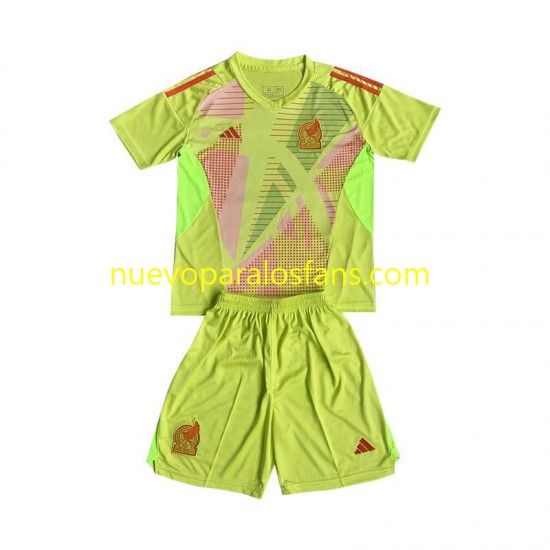 Camiseta de Fútbol México Portero Niño Exterior 2024 Manga Corta