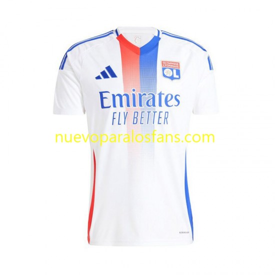Camiseta de Fútbol Olympique de Lyon Hombre Casa 2024-2025 Manga Corta