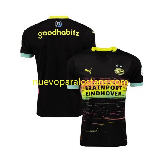 Camiseta de Fútbol PSV Eindhoven Hombre Exterior 2024-2025 Manga Corta
