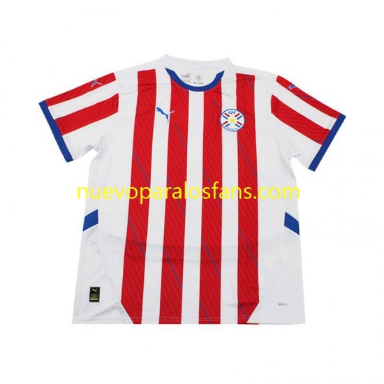 Camiseta de Fútbol Paraguay Hombre Casa 2024 Manga Corta