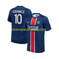 Camiseta de Fútbol Paris Saint-Germain Ousmane Dembele 10 Hombre Casa 2024-2025 Manga Corta