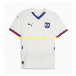 Camiseta de Fútbol Serbia Hombre Exterior 2024-2025 Manga Corta