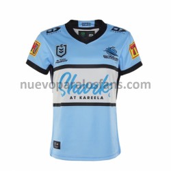 Camiseta de Fútbol Cronulla Sutherland Sharks Rugby Casa 2021 Manga Corta