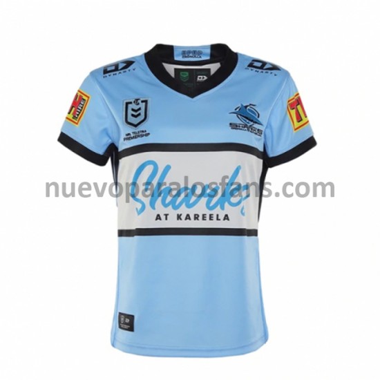 Camiseta de Fútbol Cronulla Sutherland Sharks Rugby Casa 2021 Manga Corta