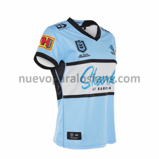 Camiseta de Fútbol Cronulla Sutherland Sharks Rugby Casa 2021 Manga Corta