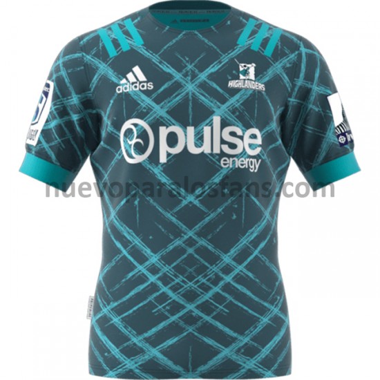 Camiseta de Fútbol Dunedin Highlanders Rugby Exterior 2020 Manga Corta