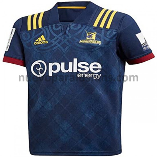 Camiseta de Fútbol Dunedin Highlanders Rugby Casa 2020 Manga Corta
