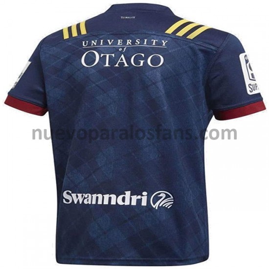 Camiseta de Fútbol Dunedin Highlanders Rugby Casa 2020 Manga Corta