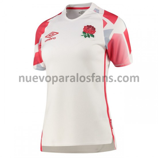 Camiseta de Fútbol Inglaterra Rugby 7S Mujer Casa 2020-2021 Manga Corta