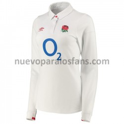 Camiseta de Fútbol Inglaterra Rugby Classic Mujer Casa 2020-2021 Manga Larga