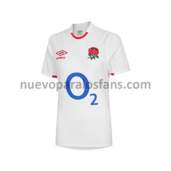 Camiseta de Fútbol Inglaterra Rugby Mujer Casa 2020-2021 Manga Corta