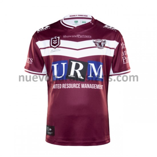 Camiseta de Fútbol Manly Warringah Sea Eagles Rugby Casa 2021 Manga Corta