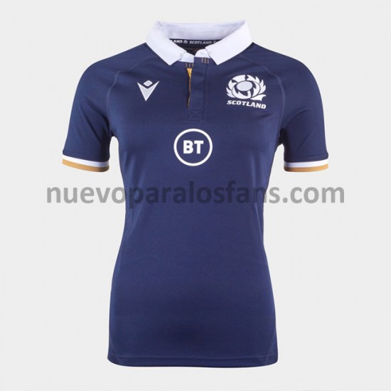 Camiseta de Fútbol Escocia Rugby Mujer Casa 2020-2021 Manga Corta