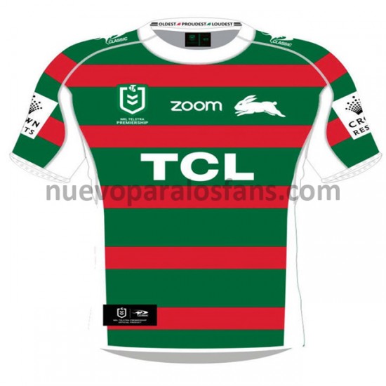 Camiseta de Fútbol South Sydney Rabbitohs Rugby Exterior 2021 Manga Corta