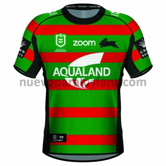 Camiseta de Fútbol South Sydney Rabbitohs Rugby Casa 2021 Manga Corta